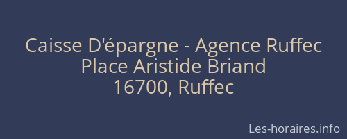 Caisse D'épargne - Agence Ruffec