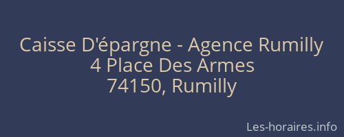 Caisse D'épargne - Agence Rumilly