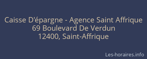 Caisse D'épargne - Agence Saint Affrique