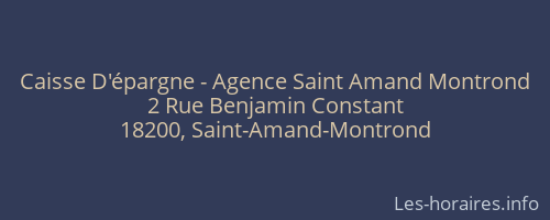 Caisse D'épargne - Agence Saint Amand Montrond