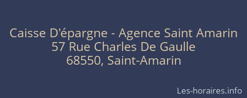 Caisse D'épargne - Agence Saint Amarin