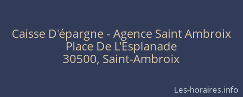 Caisse D'épargne - Agence Saint Ambroix