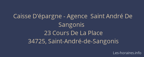 Caisse D'épargne - Agence  Saint André De Sangonis