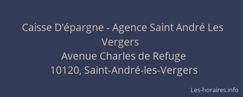 Caisse D'épargne - Agence Saint André Les Vergers