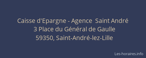 Caisse d'Epargne - Agence  Saint André