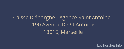 Caisse D'épargne - Agence Saint Antoine