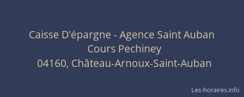 Caisse D'épargne - Agence Saint Auban