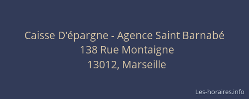 Caisse D'épargne - Agence Saint Barnabé