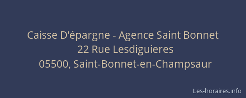Caisse D'épargne - Agence Saint Bonnet