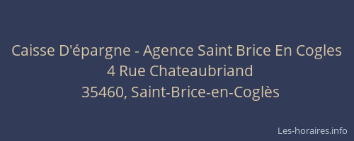 Caisse D'épargne - Agence Saint Brice En Cogles
