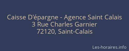 Caisse D'épargne - Agence Saint Calais