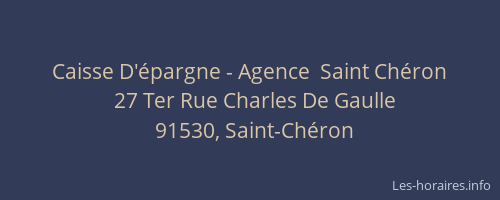 Caisse D'épargne - Agence  Saint Chéron