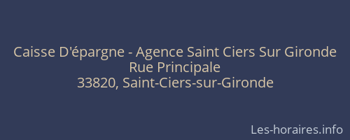 Caisse D'épargne - Agence Saint Ciers Sur Gironde
