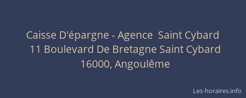 Caisse D'épargne - Agence  Saint Cybard