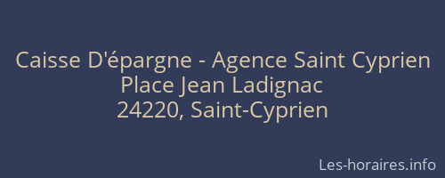Caisse D'épargne - Agence Saint Cyprien