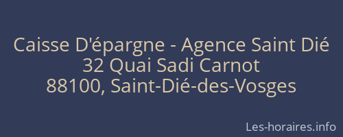 Caisse D'épargne - Agence Saint Dié