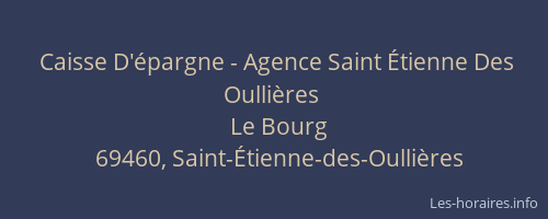 Caisse D'épargne - Agence Saint Étienne Des Oullières