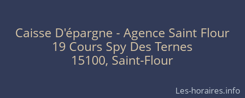Caisse D'épargne - Agence Saint Flour