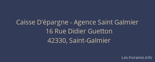 Caisse D'épargne - Agence Saint Galmier