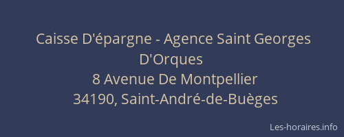 Caisse D'épargne - Agence Saint Georges D'Orques