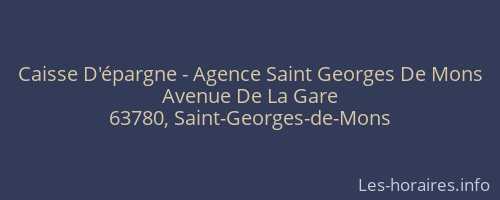 Caisse D'épargne - Agence Saint Georges De Mons