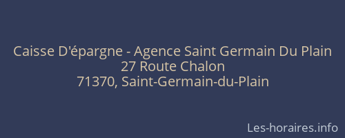 Caisse D'épargne - Agence Saint Germain Du Plain