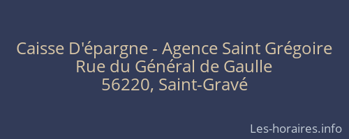 Caisse D'épargne - Agence Saint Grégoire