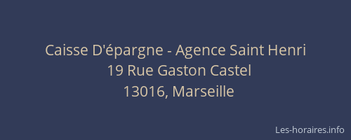 Caisse D'épargne - Agence Saint Henri