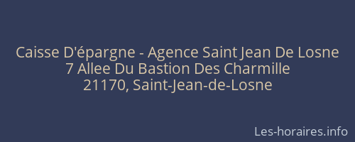 Caisse D'épargne - Agence Saint Jean De Losne
