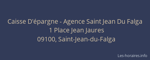Caisse D'épargne - Agence Saint Jean Du Falga