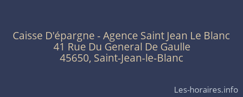 Caisse D'épargne - Agence Saint Jean Le Blanc