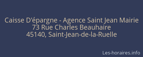 Caisse D'épargne - Agence Saint Jean Mairie