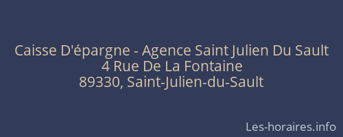 Caisse D'épargne - Agence Saint Julien Du Sault