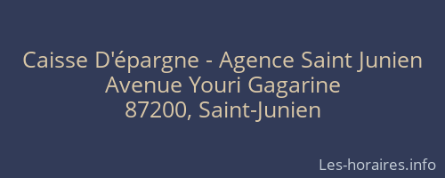 Caisse D'épargne - Agence Saint Junien