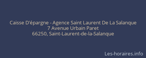 Caisse D'épargne - Agence Saint Laurent De La Salanque