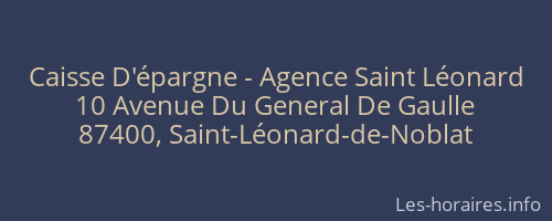 Caisse D'épargne - Agence Saint Léonard