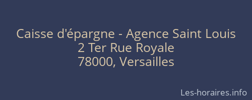 Caisse d'épargne - Agence Saint Louis