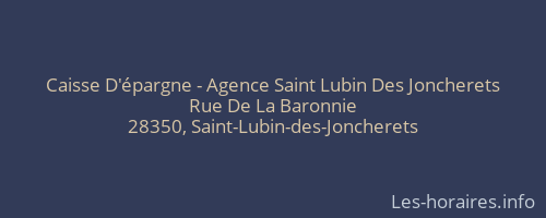 Caisse D'épargne - Agence Saint Lubin Des Joncherets