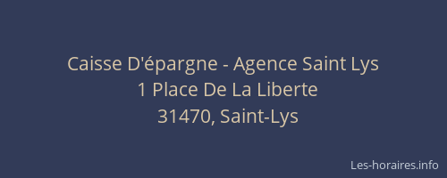 Caisse D'épargne - Agence Saint Lys