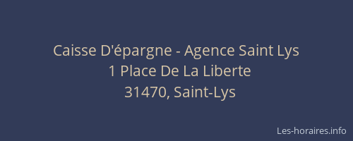 Caisse D'épargne - Agence Saint Lys