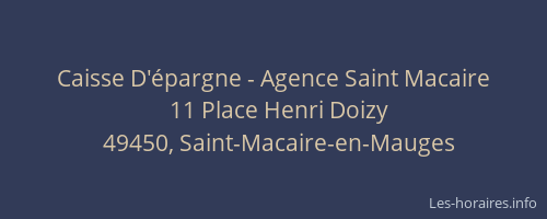 Caisse D'épargne - Agence Saint Macaire