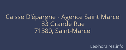 Caisse D'épargne - Agence Saint Marcel