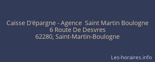 Caisse D'épargne - Agence  Saint Martin Boulogne