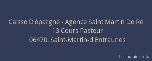 Caisse D'épargne - Agence Saint Martin De Ré