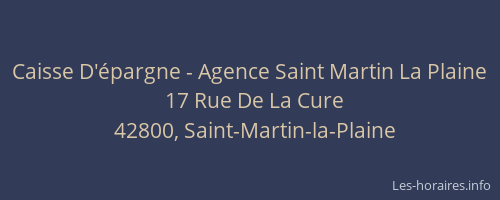 Caisse D'épargne - Agence Saint Martin La Plaine