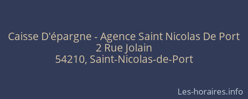 Caisse D'épargne - Agence Saint Nicolas De Port