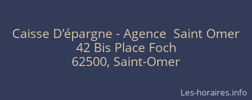 Caisse D'épargne - Agence  Saint Omer