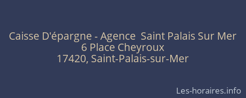 Caisse D'épargne - Agence  Saint Palais Sur Mer