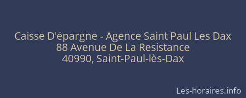 Caisse D'épargne - Agence Saint Paul Les Dax