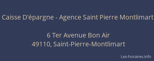 Caisse D'épargne - Agence Saint Pierre Montlimart